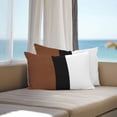 thumbnail image 3 of Lumbar Pillow Covers 20x12 Inch Set of 2, Brown Black White Boho Waterproof Outdoor Pillow Covers, Modern Striped Art Decorative Cushion Pillowcases for Couch, Sofa, Bed, Garden, Patio, 3 of 9