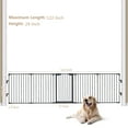 Zimtown 116'' 5Panel Foldable Dog Pet Gate Fence, Baby Cat Barrier