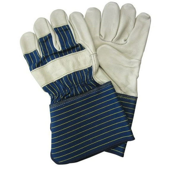 Condor Leather Gloves,Blue/Yellow,L,PR 3BA34