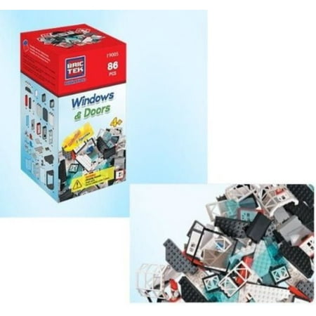 Brictek Doors & Windows 86 Pieces - Building Set by Brictek (19005) Multi-Colored