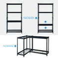 thumbnail image 5 of Pachira 30"W x 12"D x 60"H 4-Shelf Steel Shelving, Black, 5 of 9