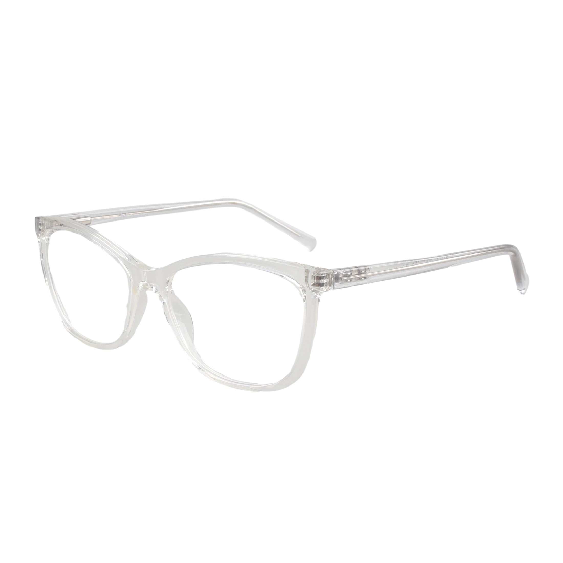 Women's M America Malta Rx'able Eyeglasses, Square, Plastic, Crystal Clear, 1 Pair