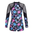 thumbnail image 3 of MSemis Kids Girls One Piece Sparkling Long Sleeve Leotards, 3 of 4