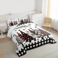 thumbnail image 3 of Castle Fairy 3-Piece Queen Comforter Set with Christmas Tree Plaid Design, 3 of 8