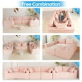 thumbnail image 3 of SEENYOO 135.5" Cloud Couch,Boneless Sectional Sofa for Living Room,Pink U Shaped Couch with Chaise,6-Seater,Corduroy Fabric,Freely Configurable Layout, 3 of 20
