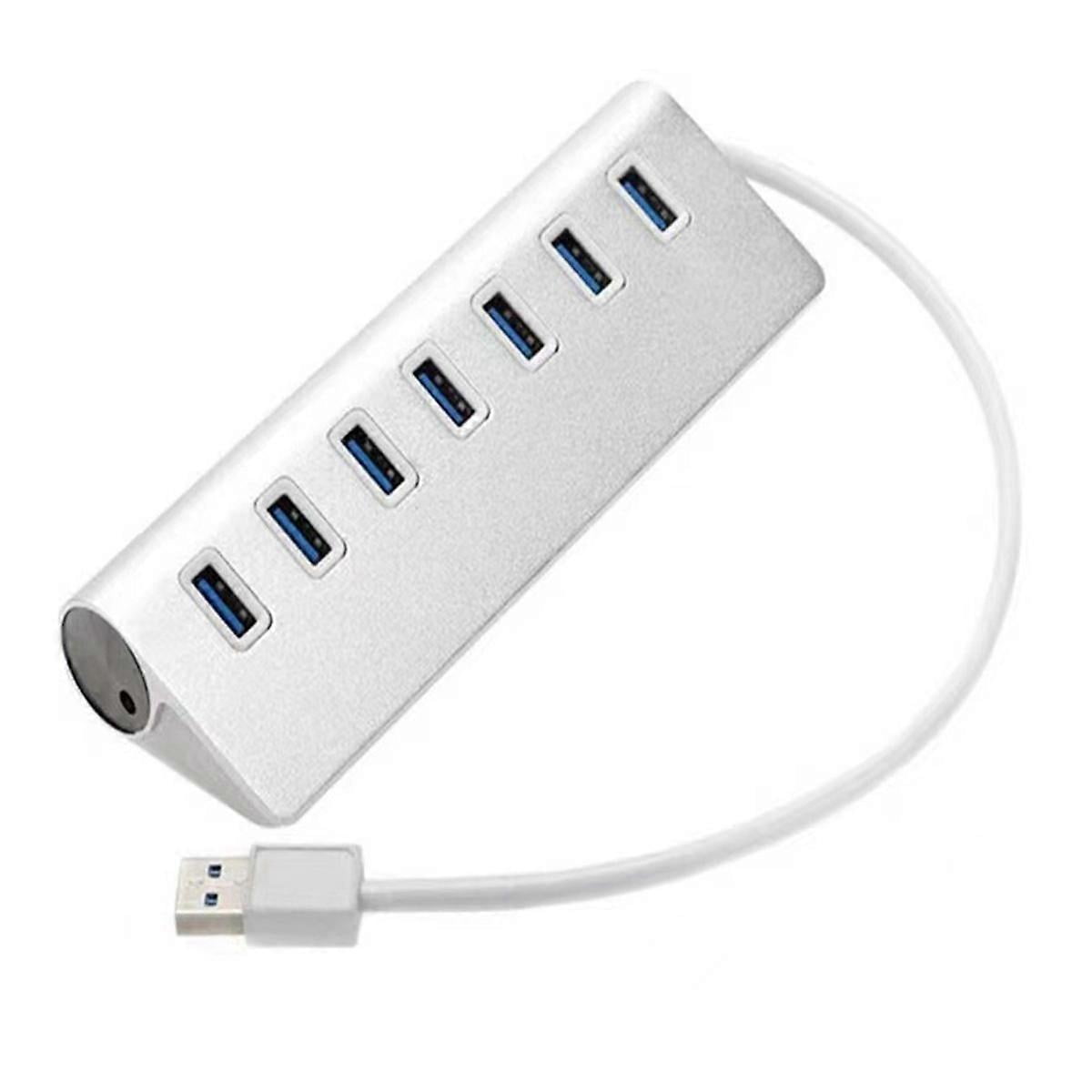 High Speed USB HUB 7 Port Expander USB 3.0 Port Aluminum Alloy Portable USB Splitter for Air Laptop PC