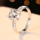 thumbnail image 1 of Anillo de cintura pequeña con cabeza de toro de plata esterlina 925 para mujer, anillo de diamante con soporte vacío y microincrustaciones de 1 quilate con cabeza de toro cerrada, 1 of 4