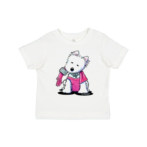 Inktastic Material Girl Westie Dog Girls Toddler T-Shirt
