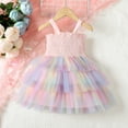 thumbnail image 2 of NZRVAWS 3T Baby Girls Sleeveless Dress 4T Baby Girls Suspender Tulle Dress Toddler Girls Summer Dress Pink, 2 of 7