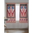 thumbnail image 5 of Sheer Curtains 63 Inch Length, Independence Day Semi Sheer Curtains Light Filtering Window Treatment, Red Blue U.S Flag Wings Stripes Plaid Privacy Voile Drapes for Living Room Bedroom 52x63 Inch, 5 of 7