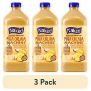 (3 pack) Naked Boosted Smoothie Pina Colada Machine, 64 fl oz Bottle