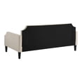 thumbnail image 4 of Pif Twin Daybed with Sleek Nailhead Trim Taupe Brown Fabric Upholstery, 4 of 5