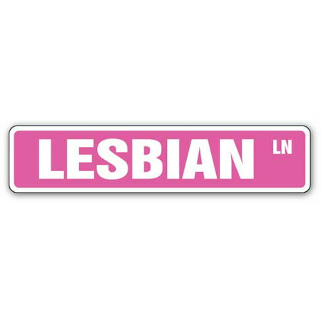 LESBIAN Street Sign lipstick lover signs fun lgbt | Indoor/Outdoor |  24