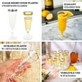 thumbnail image 3 of HLONK 12 Pack | 6oz Gold Rim Glittered Plastic Champagne Glasses  Disposable Flutes With Detachable Base, 3 of 11