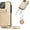1 Card Slot - Gold, variant on PU Leather Wallet Case for iPhone 13 Mini Removable Adjustable Crossbody Necklace Lanyard Shoulder Strap Case with Card Holder,Detachable Anti-Lost Neck Strap for iPhone 13 Mini 5.4",Gold