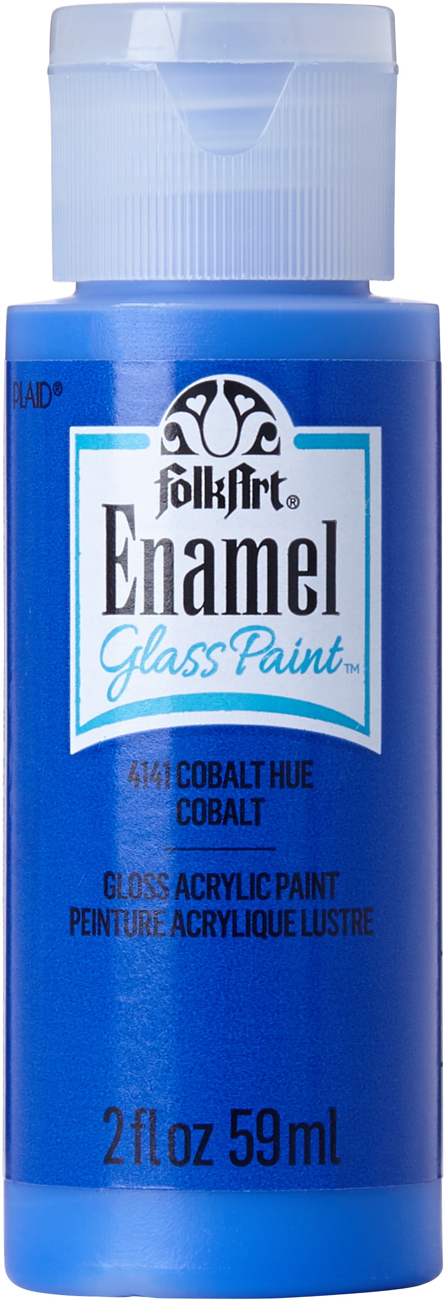 FolkArt Enamel Acrylic Craft Paint, Gloss Finish, Cobalt Hue, 2 fl oz
