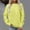Yellow, variant on Yteetum Dark Blue Womens Crew Neck Sweatshirt Solid Color Long Sleeve Casual Pullover Sweatshirt Ladies Comfortable Loose Round NeckHoodless Sweatshirt Top