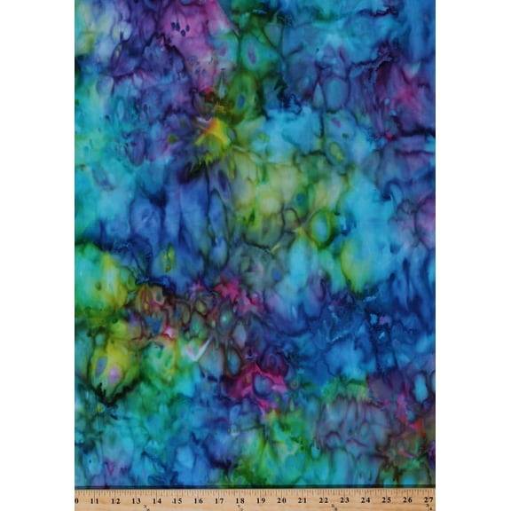 Cotton Hoffman Hand Painted Rainbow Tie Dye Look Cotton Fabric Print by the Yard 839-181