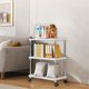 thumbnail image 5 of Carrito de Almacenamiento Móvil con Estantería Grande de Suelo, Estantes Ajustables, Organizador de Cocina y Baño, Estante para Snacks | Plástico Blanco/Negro | 21 X 40 X 84 Cm | 3 Niveles de Almacen, 5 of 6