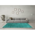 thumbnail image 3 of Ahgly Company Indoor Rectangle Oriental Turquoise Blue Industrial Area Rugs, 5' x 7', 3 of 4