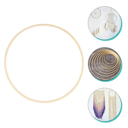 Tineasur Beige Wooden Wreath Hoops for DIY Dream Catcher and Elegant Holiday Decor