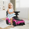 thumbnail image 4 of Costway 3-in-1 Ride on Push Car Maserati Licensed Foot to Floor Kids Sliding Walking Car Pink, 4 of 10