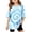 A Sky Blue, variant on Girls Tshirts Kids Girls Summer Casual Tie Dye Tee Crew Neck Short Sleeve Relaxed Design Breathable Soft Blend Round Neck Top Sky Blue 11 Years-12 Years