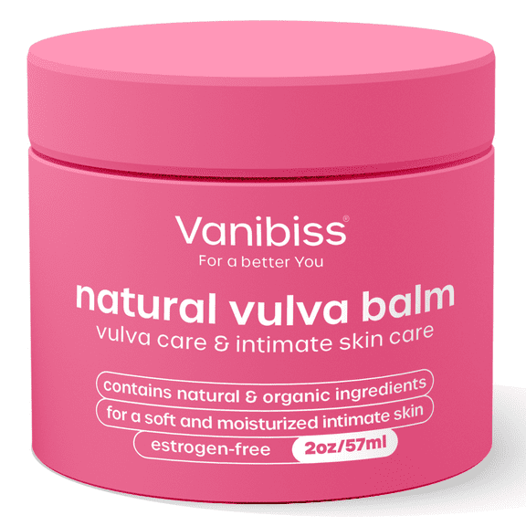 Vanibiss Natural Vulva Balm - Vulvar Vaginal Moisturizer - Estrogen Free (2oz)