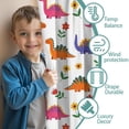 thumbnail image 3 of Blackout Kids Curtains,White Dinosaurs Flowers Pattern Childrens Insulated Curtains Set Of 2,Bedroom Essentials,Toddler Room Decor 42"x84", 3 of 5