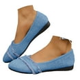 thumbnail image 3 of YLYL Women's Ballet Flats Low Wedge Heel Pointed Toe Slip on Comfortable Casual Business Office Work Dress Shoes, 3 of 9