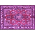 thumbnail image 1 of Ahgly Company Indoor Rectangle Medallion Purple Traditional Area Rugs, 6' x 9', 1 of 4
