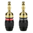 thumbnail image 4 of Banana Plug - Speaker Connector Adapter Pin Closed Screw Type Male Corrosion Resistant 24K Gold Plated Jack Wire Cable Connector (1 Pair), 4 of 5