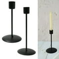 thumbnail image 4 of Set of 2, Wedding Dinning Candlestick Holder, Candle Sticks Holder, Centerpiece Taper Candlelight Tabletop Ornament for Party Wedding christmas Black, 4 of 9
