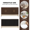thumbnail image 5 of Atumon 4-Door Accent Cabinet with Metal Legs, Retro Storage Cabinet with Adjustable Shelves, Accent Cabinet Furniture, Wood Storage Cabinet for Living Room Entryway Dining Room, Espresso, 5 of 10