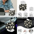 thumbnail image 7 of ZIATUBLES Daisy Black Office Chair Cover with Armrest Covers, 5 Compartments Remote Control Holder and PU Leather Tissue Box Cover, 5 Piece Home Office Decor Accessories Set, L, 7 of 7