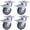 C, variant on Kaireo Swivel Caster Wheels 4 Pack 2 Inch Heavy Duty with Brake Quiet Rubber Caster for Furniture Cart Workbench