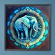 thumbnail image 3 of Pintura De Diamante 5D DIY Kit De Elefante De Taladro Redondo Completo Decoración 40x40cm, 3 of 9