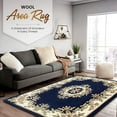 thumbnail image 2 of Handmade Royal Aubusson Wool Area Rug – 6 x 9 ft | Imported Wool | Living Room, Bedroom, Dining, 2 of 4