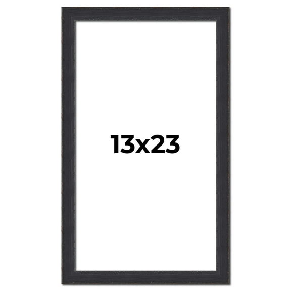 13x23 Frame Black Real Wood Picture Frame Width 1.25 Inches | Interior Frame Depth 0.5 Inches |