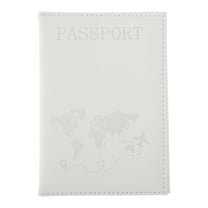 Unique Bargains 1 Pc Passport Holder Print Portable Passport Sleeve White