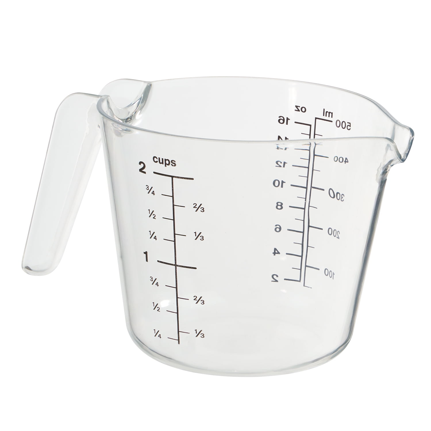 Mainstays 1/4 Cup BPA-Free Plastic Mini Measuring Cup, Black/Transparent