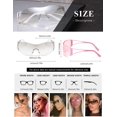thumbnail image 1 of Wrap Around Y2K Sunglasses for Women Men Shield Flat Top Shades Futuristic Technology Frameless Sun Glasses, 1 of 5