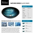 thumbnail image 3 of KRAUS Ladon Glass Vessel Sink in Blue with Ramus Faucet in Chrome, 3 of 9