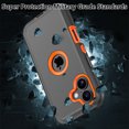 thumbnail image 4 of Misty for iPhone 17 Case Military Grade Heavy Duty Protection 3 in 1 Shockproof Armor Rugged Durable Detachable iPhone 17 6.3 inch 2025 Phone - Black+Orange, 4 of 5