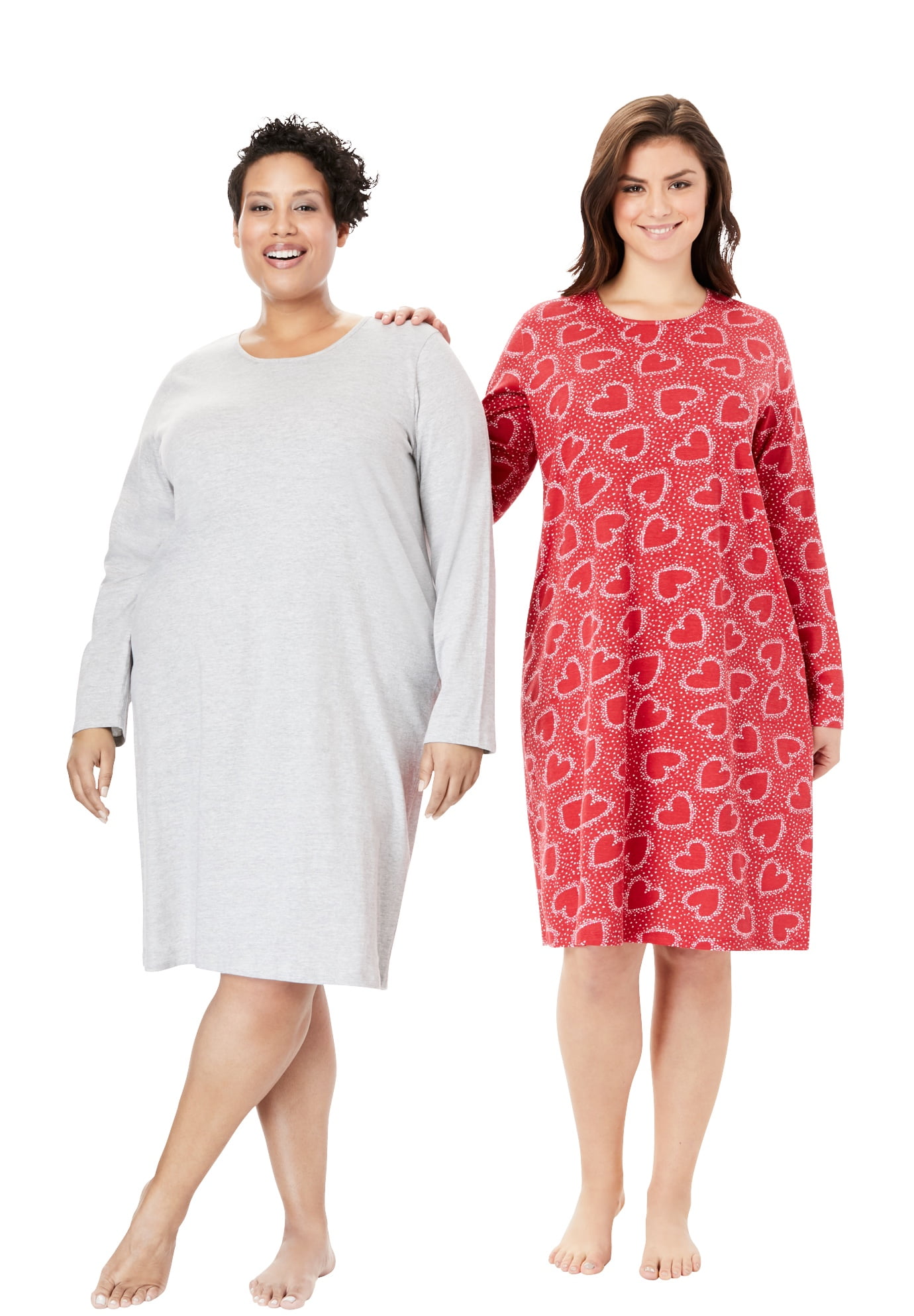 walmart women's long sleeve nightgowns