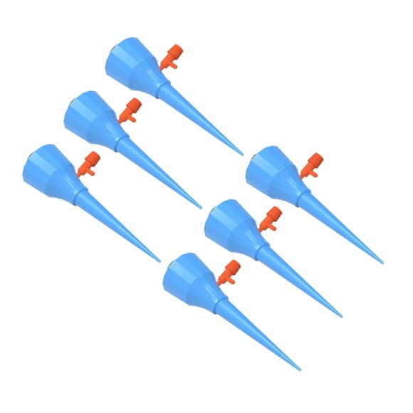 OULII 6Pcs Automatic Watering Installations Plants Water Feeder PP Material Sky-blue for Garden Tools