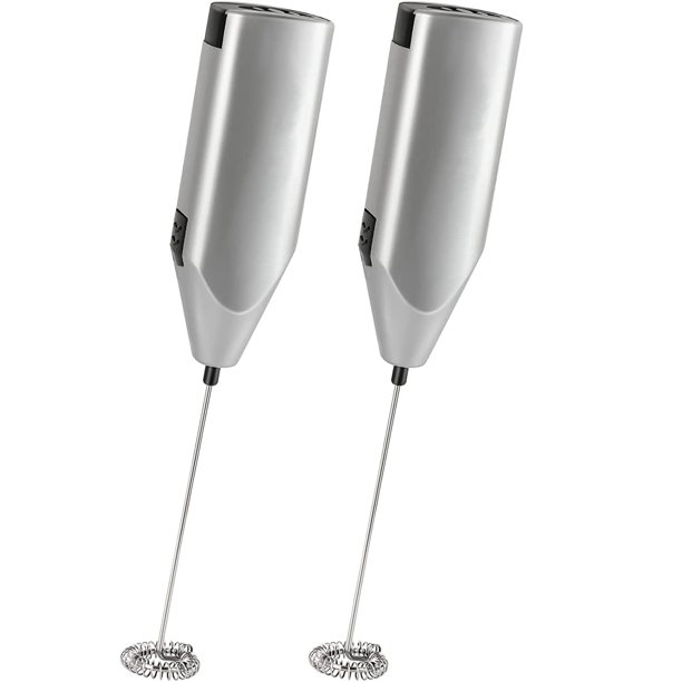 2X Quiet Hand Held Frother Whisk High Powered Mini Blender Electric Foam Maker Mixer Blender