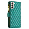 thumbnail image 3 of Wallet with [RFID Blocking] [9 Card Slots ] Zipper Pocket Galaxy S21 Premium Soft PU Leather Magnetic Flip Folio with Wrist Strap Kickstand Protective Cover for Samsung Galaxy S21,
(Green), 3 of 10