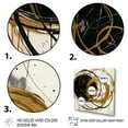 thumbnail image 3 of Designart "Black And Gold The Art Of Chaos I" Abstract Painting Wall Art Living Room, 3 of 5
