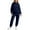 A02-Dark Blue, variant on Kcolen Womens Sweatsuits 2 Piece Set Heartbeat Print Casual Tracksuit Sets Oversized Graphic Hoodies with Jogger Sweatpants Set Valentine's Day Gifts White